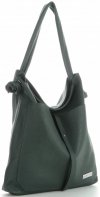GEANȚĂ DIN PIELE shopper bag Vittoria Gotti verde de sticlă V5701