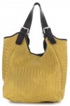 GEANȚĂ DIN PIELE shopper bag Vittoria Gotti galben V80050