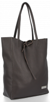 GEANȚĂ DIN PIELE shopper bag Vittoria Gotti ciocolatiu V21E