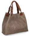GENȚĂ DIN PIELE shopper bag Vittoria Gotti maro pământiu 2269-Jziem
