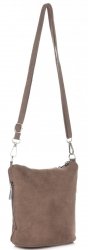 GEANȚĂ DIN PIELE tip poștaș Genuine Leather maro pământiu 85A