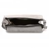 GEANȚĂ DIN PIELE tip poștaș Genuine Leather gri deschis 0003
