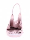 GEANȚĂ DIN PIELE shopper bag Genuine Leather roz de pudră 801