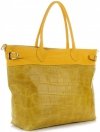 GEANȚĂ DIN PIELE shopper bag Vittoria Gotti galben V691622