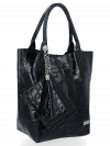 GEANȚĂ DIN PIELE shopper bag Vittoria Gotti bleumarin B15