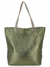 GEANȚĂ DIN PIELE shopper bag Vittoria Gotti verde B24