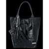 GEANȚĂ DIN PIELE shopper bag Vittoria Gotti bleumarin B15