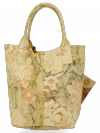 GEANȚĂ DIN PIELE shopper bag Vittoria Gotti galben VG91