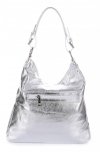 GEANȚĂ DIN PIELE shopper bag Vittoria Gotti argint V4