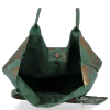 GEANȚĂ DIN PIELE shopper bag Vittoria Gotti verde de sticlă V2472