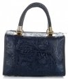 GEANȚĂ DIN PIELE cufăr Genuine Leather bleumarin 214E