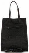 GEANȚĂ DIN PIELE shopper bag Vittoria Gotti negru V8622