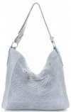 GEANȚĂ DIN PIELE shopper bag Vittoria Gotti gri deschis V2054