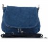 GEANȚĂ DIN PIELE tip poștaș Genuine Leather denim A20E