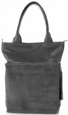 GEANȚĂ DIN PIELE shopper bag Vittoria Gotti gri V270
