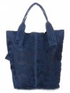 GEANȚĂ DIN PIELE shopper bag Vittoria Gotti albastru V10