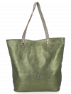 GEANȚĂ DIN PIELE shopper bag Vittoria Gotti verde B24