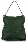 GEANȚĂ DIN PIELE shopper bag Vera Pelle verde de sticlă 25