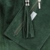 GEANȚĂ DIN PIELE shopper bag Genuine Leather verde de sticlă 801