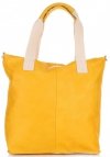 GEANȚĂ DIN PIELE shopper bag Vera Pelle galben 1356