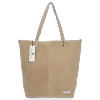 GEANȚĂ DIN PIELE shopper bag Vittoria Gotti bej VG41