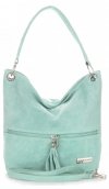 GEANȚĂ DIN PIELE shopper bag Vittoria Gotti mentă V3821