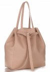 GEANȚĂ DIN PIELE shopper bag Genuine Leather roz de pudră 1158