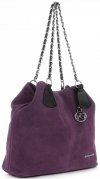 GEANȚĂ DIN PIELE shopper bag Vittoria Gotti mov V3081