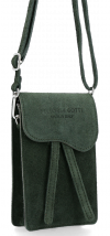 GEANȚĂ DIN PIELE universală Vittoria Gotti verde de sticlă V6256C