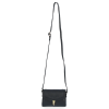 GEANȚĂ DIN PIELE tip poștaș Vittoria Gotti negru V528058