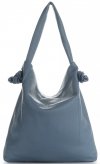 GEANȚĂ DIN PIELE shopper bag Vittoria Gotti albastru V5701