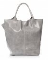 GEANȚĂ DIN PIELE shopper bag Genuine Leather negru 788