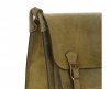 GEANȚĂ DIN PIELE tip poștaș Genuine Leather verde 1643