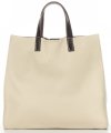 GEANȚĂ DIN PIELE shopper bag Genuine Leather bej 691756