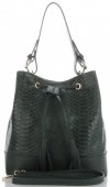 GEANȚĂ DIN PIELE shopper bag Vittoria Gotti verde de sticlă V344