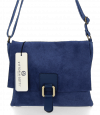 GEANȚĂ DIN PIELE tip poștaș Vittoria Gotti denim V2376