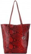 GEANȚĂ DIN PIELE shopper bag Vittoria Gotti roșu V16299