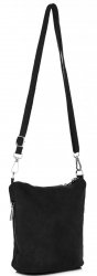 GEANȚĂ DIN PIELE tip poștaș Genuine Leather negru 85A