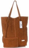 GEANȚĂ DIN PIELE shopper bag Vittoria Gotti roșcat V22