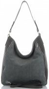 GEANȚĂ DIN PIELE shopper bag Vittoria Gotti gri V3368