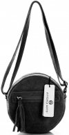 GEANȚĂ DIN PIELE tip poștaș Vittoria Gotti negru V5209C