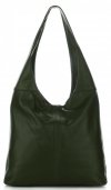 GEANȚĂ DIN PIELE shopper bag Vittoria Gotti verde de sticlă V3L