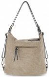 GEANȚĂ DIN PIELE rucsac Vittoria Gotti bej V1670C
