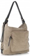 GEANȚĂ DIN PIELE rucsac Vittoria Gotti bej V1670C