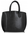 GEANȚĂ DIN PIELE cufăr Vittoria Gotti negru V4382COCO