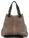 GEANȚĂ DIN PIELE shopper bag Vittoria Gotti maro pământiu V2L