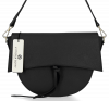 GEANȚĂ DIN PIELE tip poștaș Vittoria Gotti negru V2383
