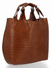 GEANȚĂ DIN PIELE shopper bag Vittoria Gotti roșcat VG804