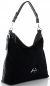 GEANȚĂ DIN PIELE universală Velina Fabbiano negru VF6138