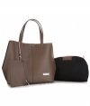 GEANȚĂ DIN PIELE shopper bag Vittoria Gotti maro pământiu V8